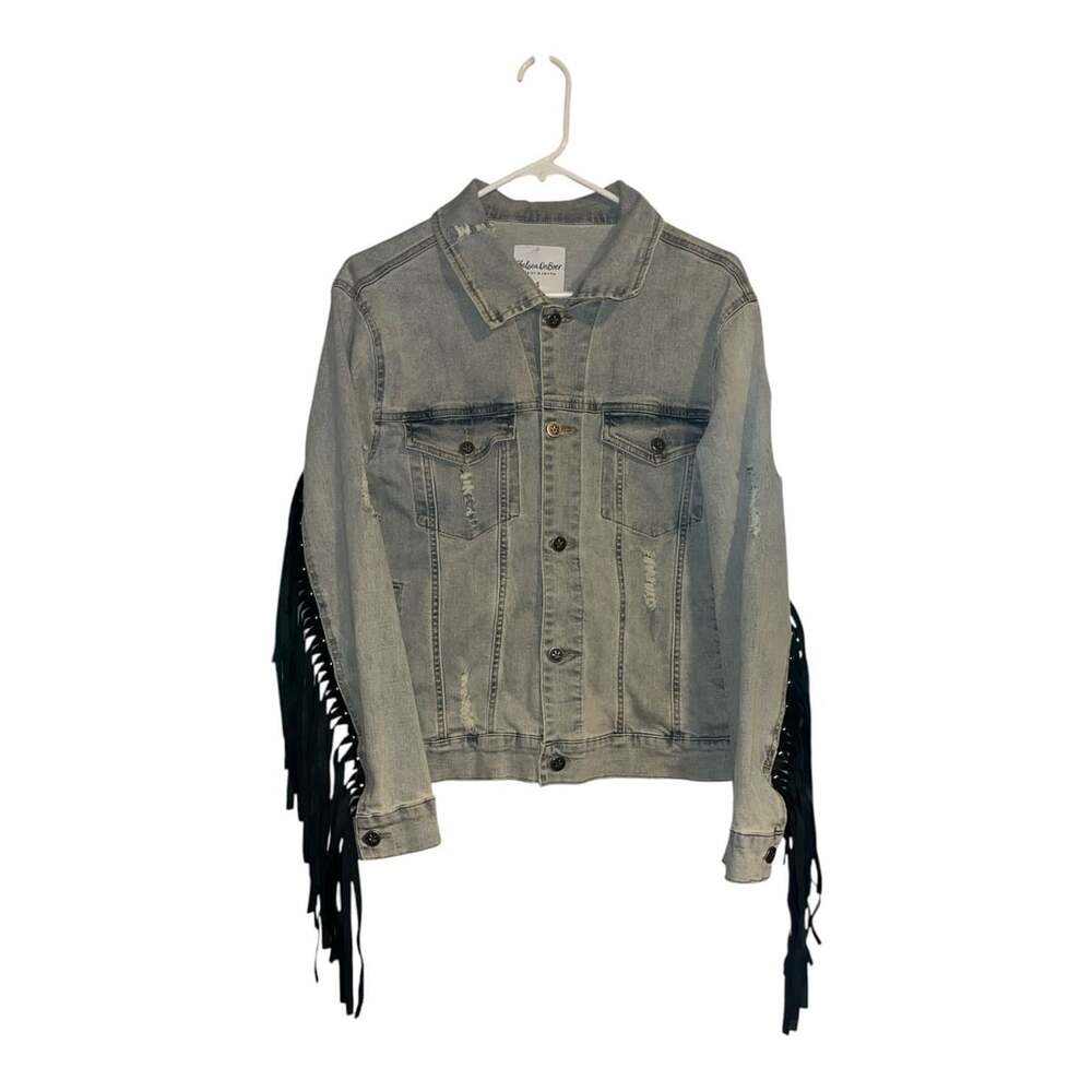 Chelsea DeBoer by Lily & Lottie Distressed Light Wash Denim Jacket